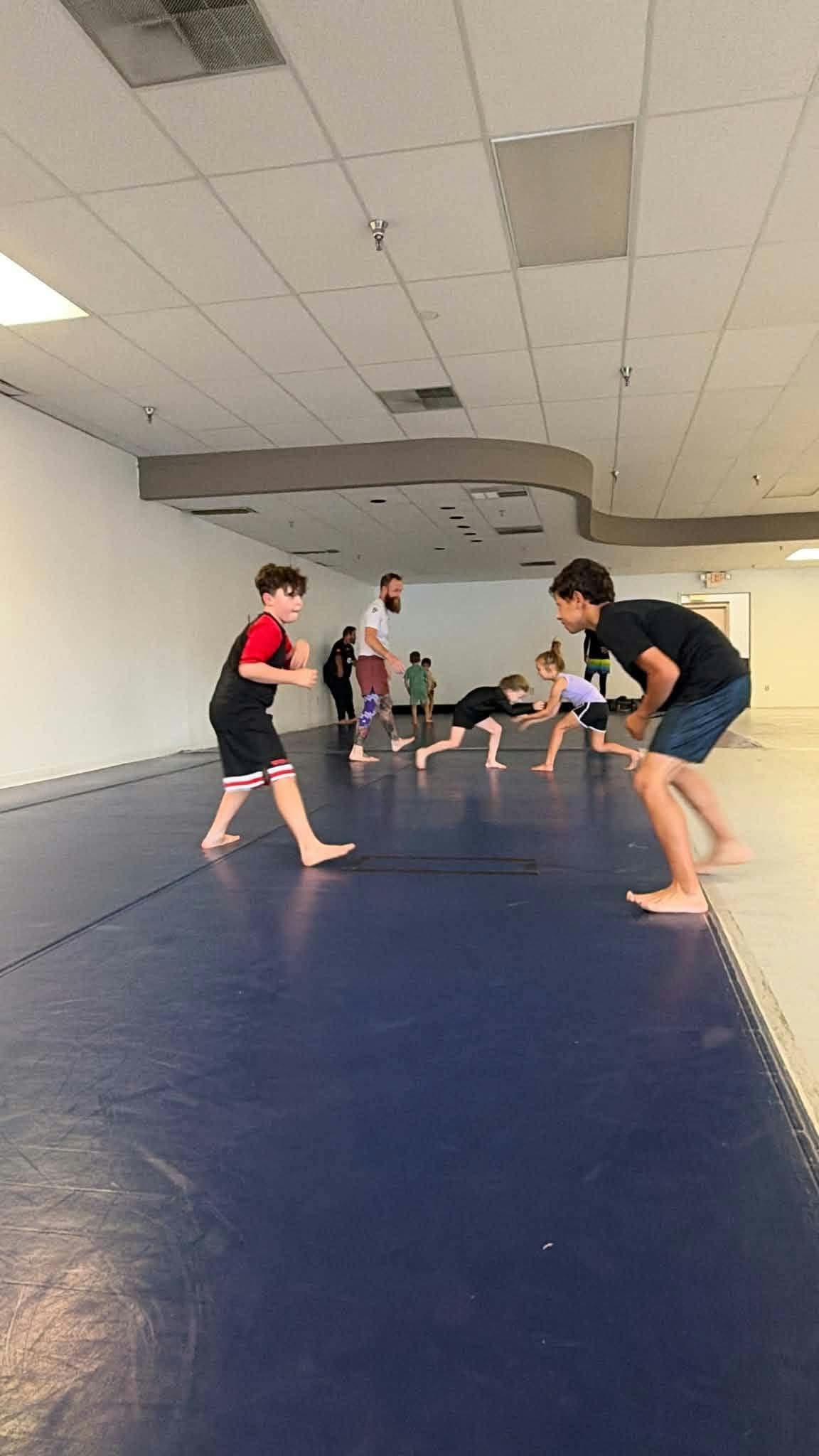 Brazilian Jiu-Jitsu students training